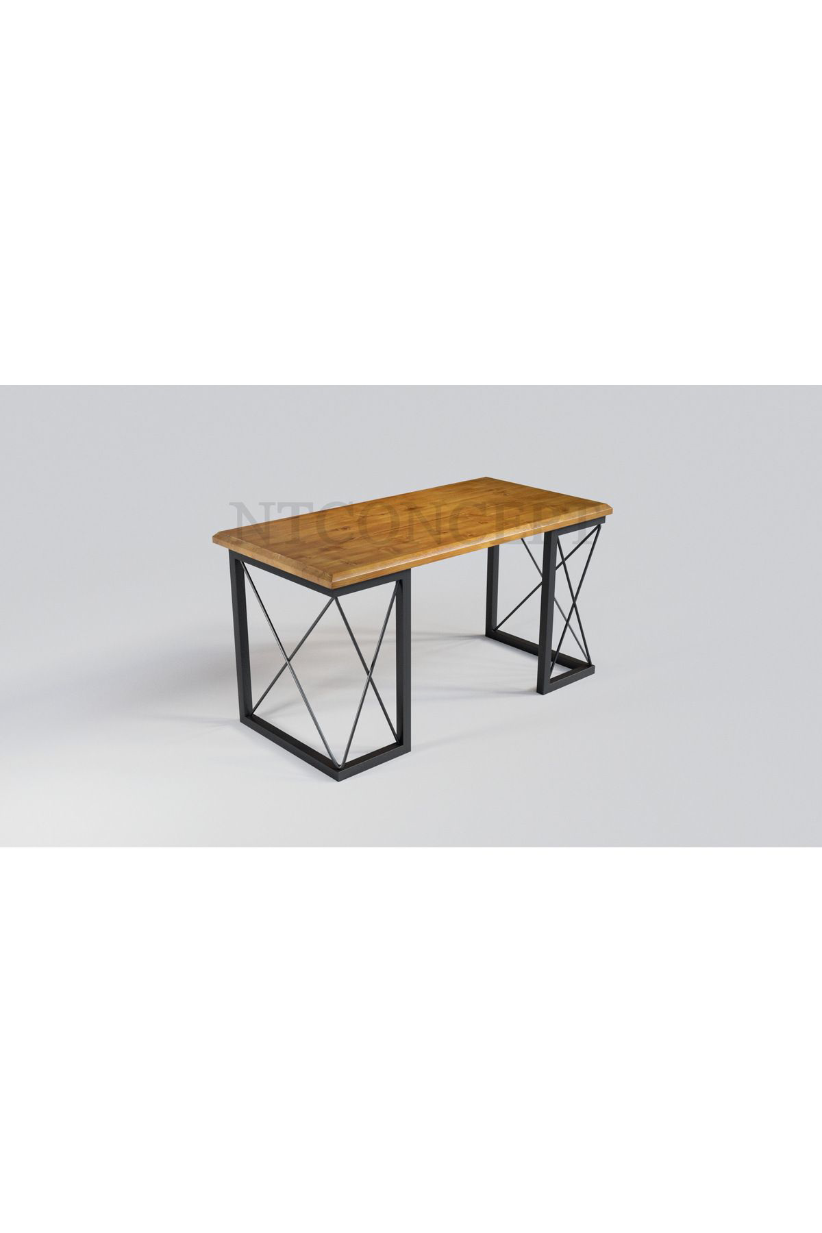 Nt Concept Mtconcept Doğal Ahşap Açik Ceviz Renk Masa(Boy200cm-En75cm-H44cm)