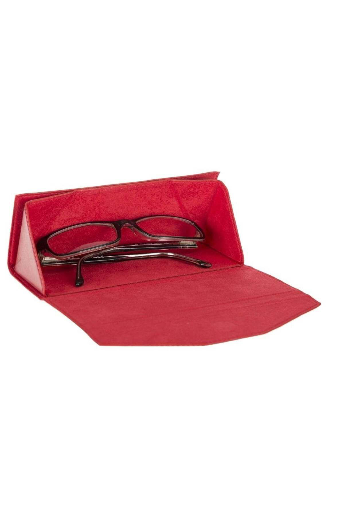 Mulvix Mullurg Urg01 Smart Glass Deri Gözlük Kilifi V4 Kirmizi (Muul)