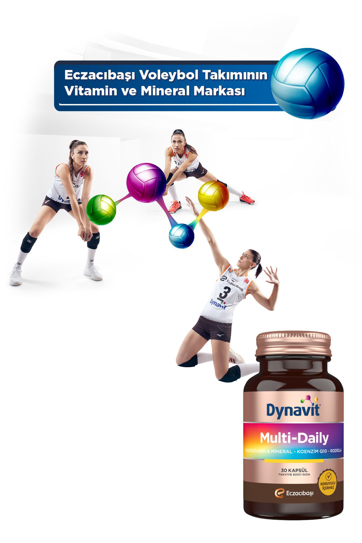 Dynavit Multi-Daily 30 Kapsül - Koenzim Q10, Rhodiola Ekstresi, Multivita