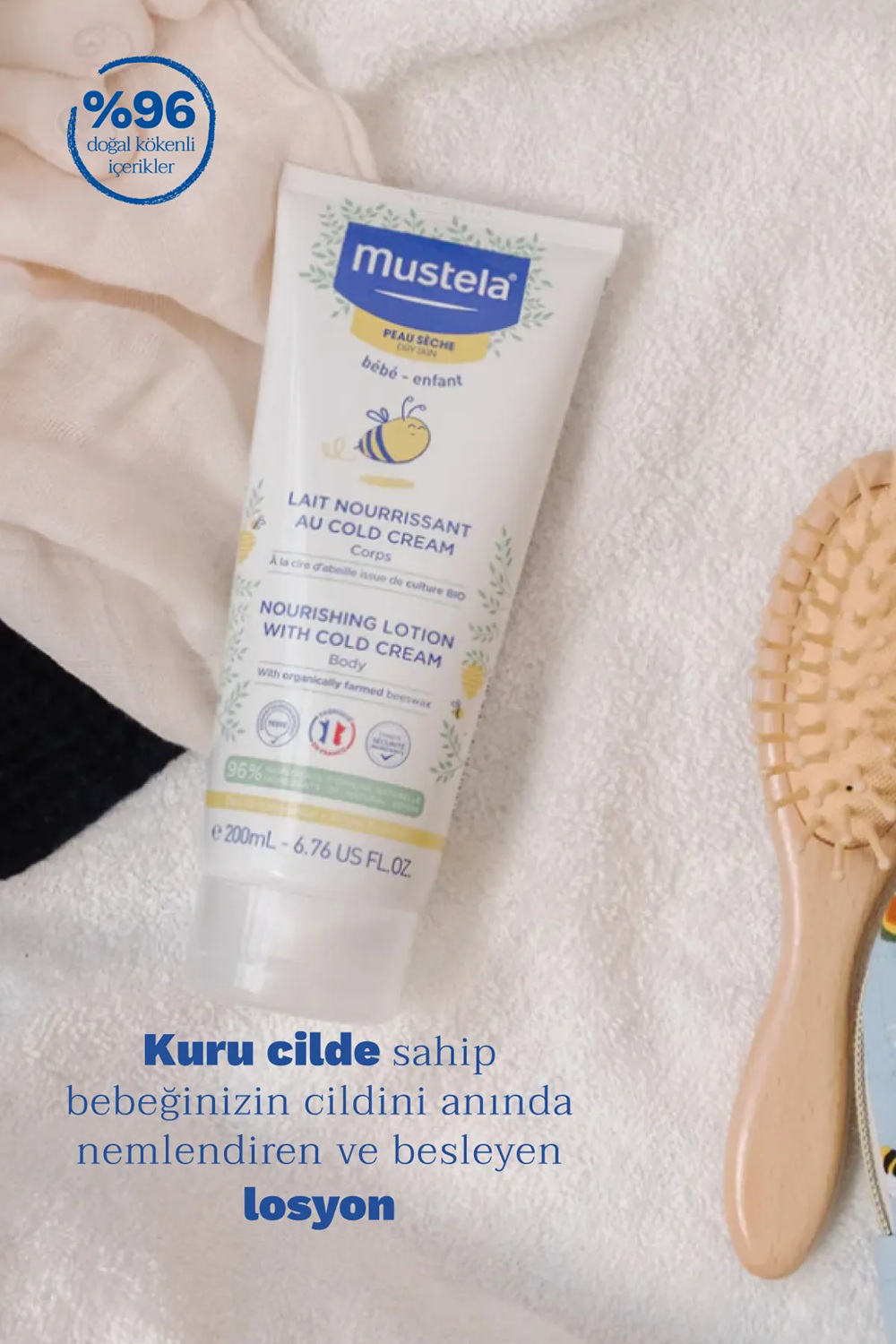 Mustela  Cold Cream Ve Organik Balmumu İçeren Kuru Ciltler İçin Be