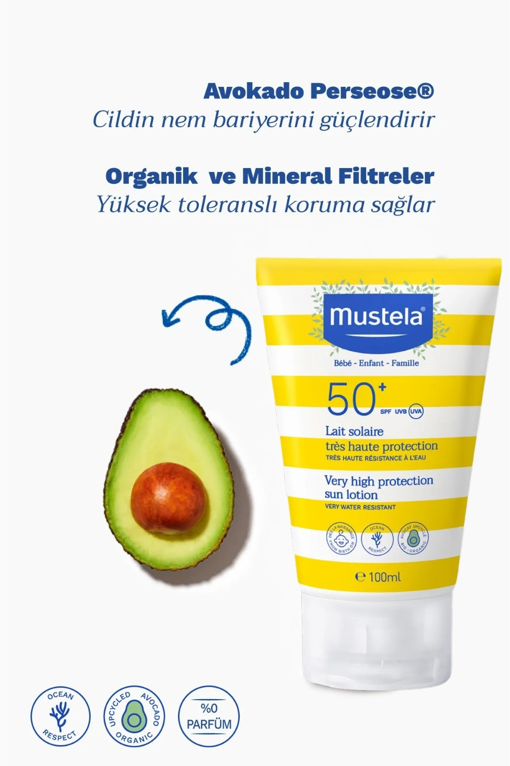 Mustela  Spf50+ Çok Yüksek Koruma Faktörlü Güneş Losyonu 100 Ml + 