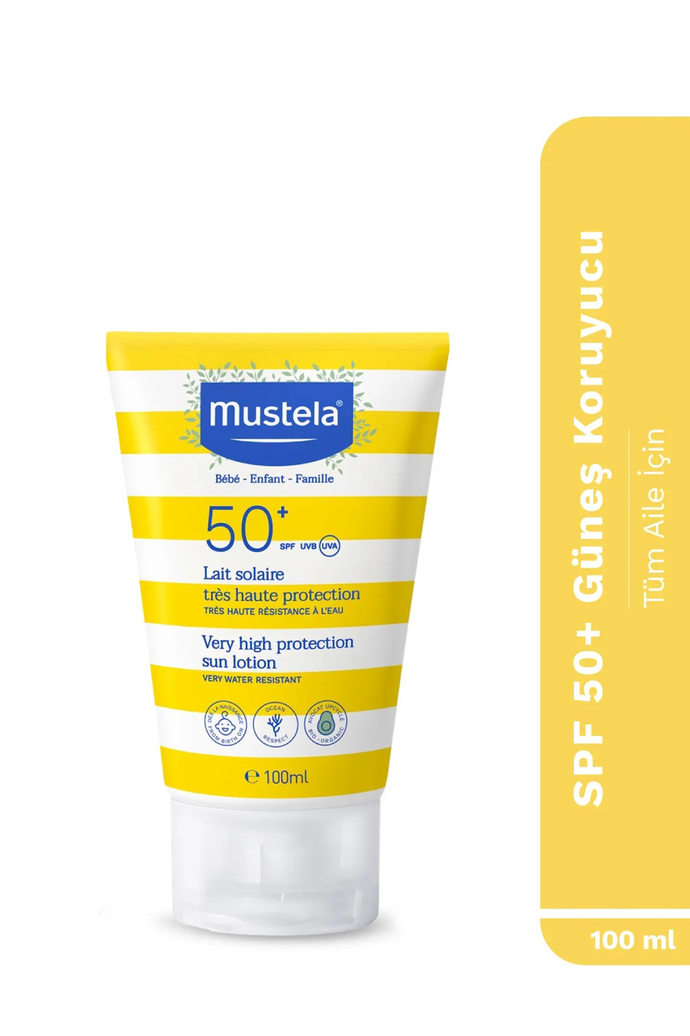 Mustela  Spf50+ Çok Yüksek Koruma Faktörlü Güneş Losyonu 100 Ml + 