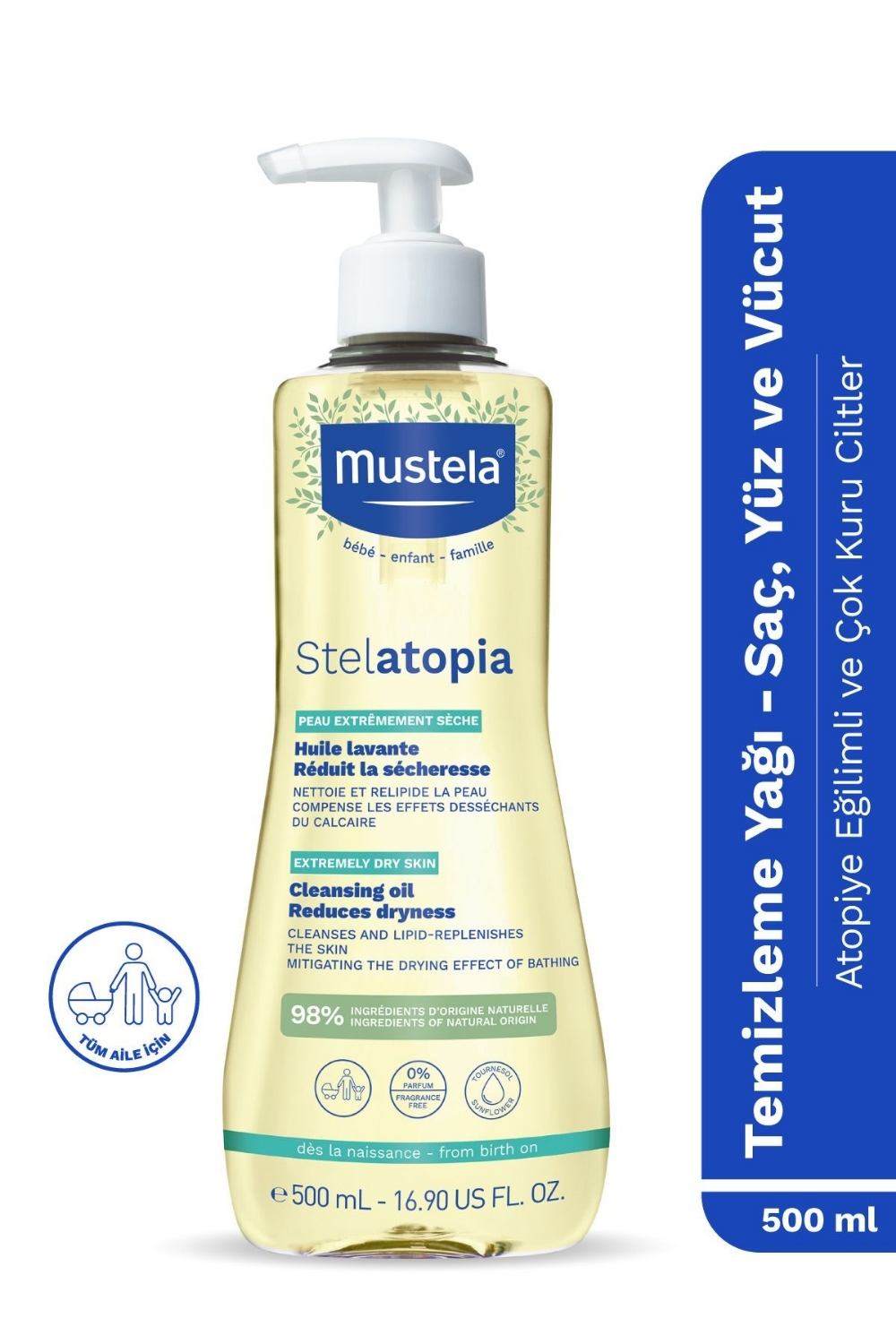 Mustela  Stelatopia Temizleme Yaği 500 Ml