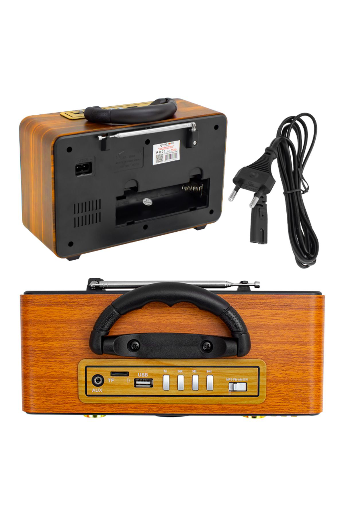 Nzm Ticaret Mv-112Bt Usb/Sd/Fm/Bluetooth Destekli Nostaljik Radyo