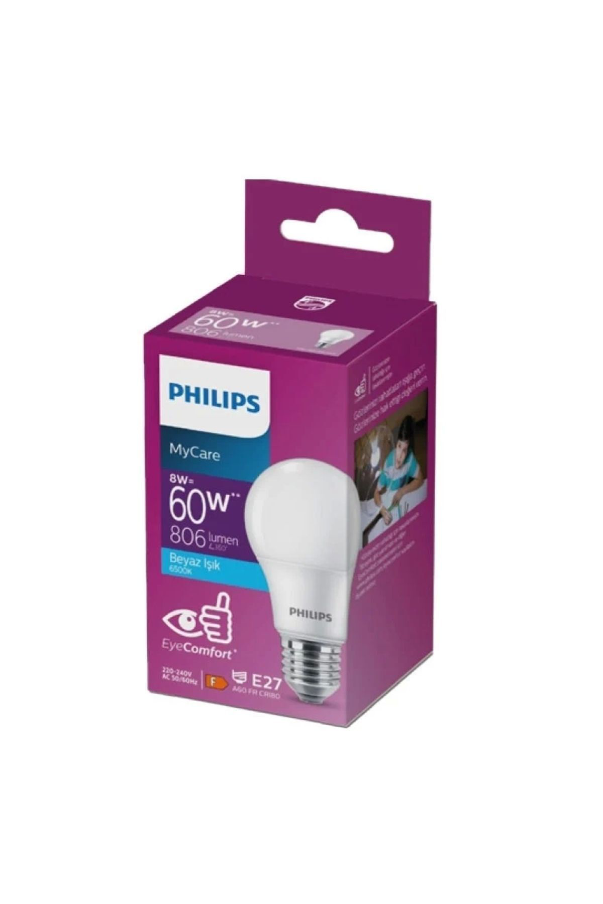 Philips Mycare Led Lamba 8W-60W 6500K Beyaz İşik