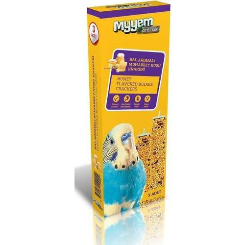 Myyem  Bal Aromali Muhabbet Kuşu Krakeri 3'Lü