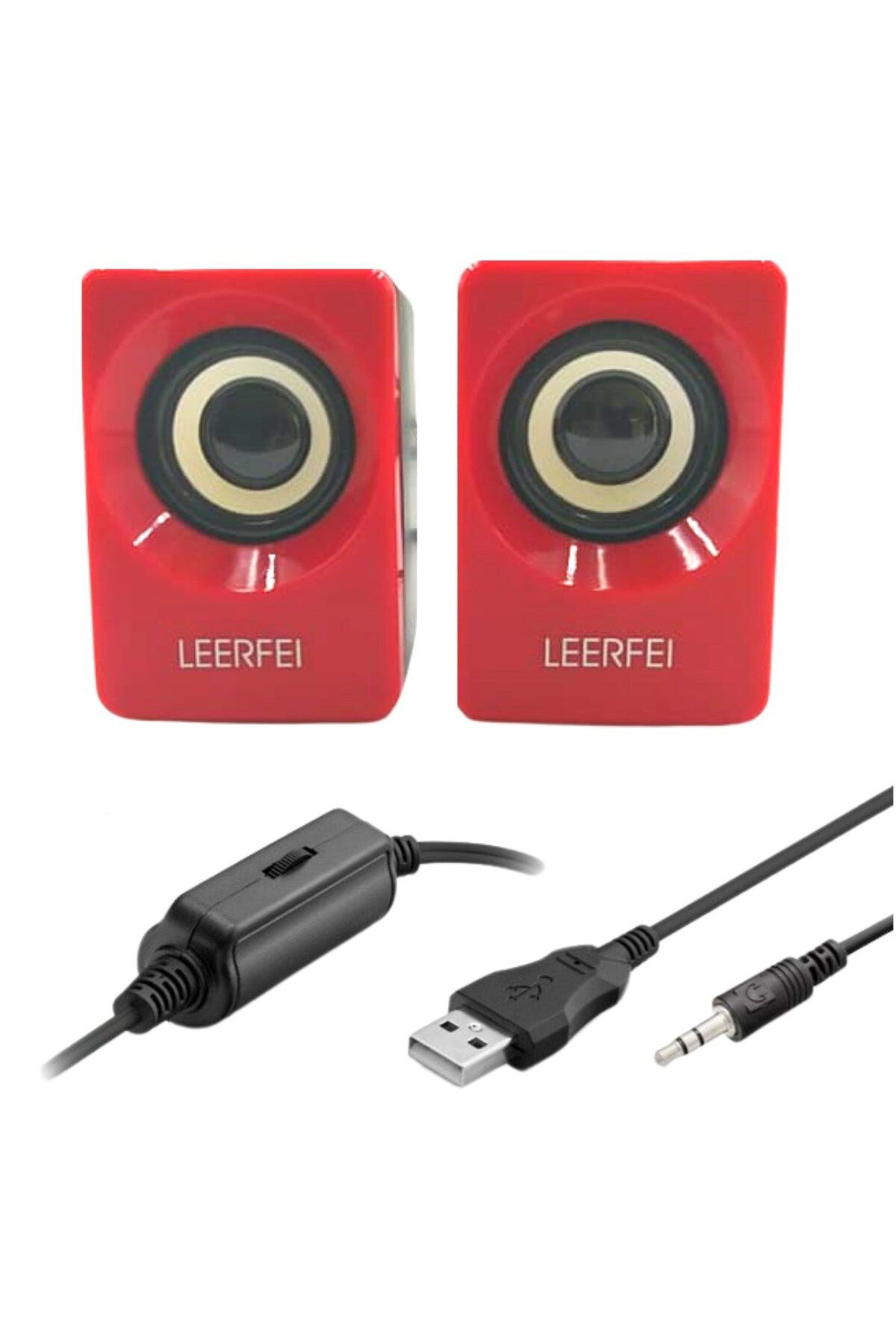 Ok Aksesuar N62 1+1 Multimedia Usb Ve Jackli Mini Hoparlör Yüksek Stereo Ses