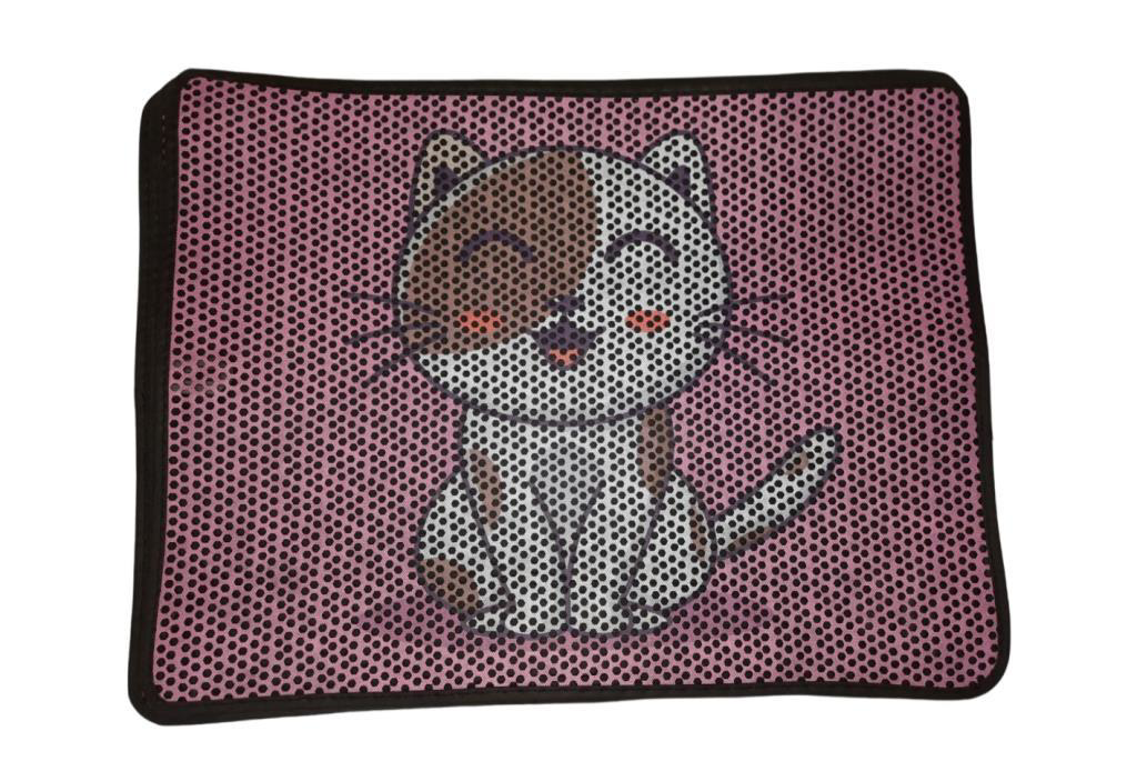 Nanbell  Büyük Elekli Çift Katli Kedi Kumu Paspasi 75X59 Cm Desenl