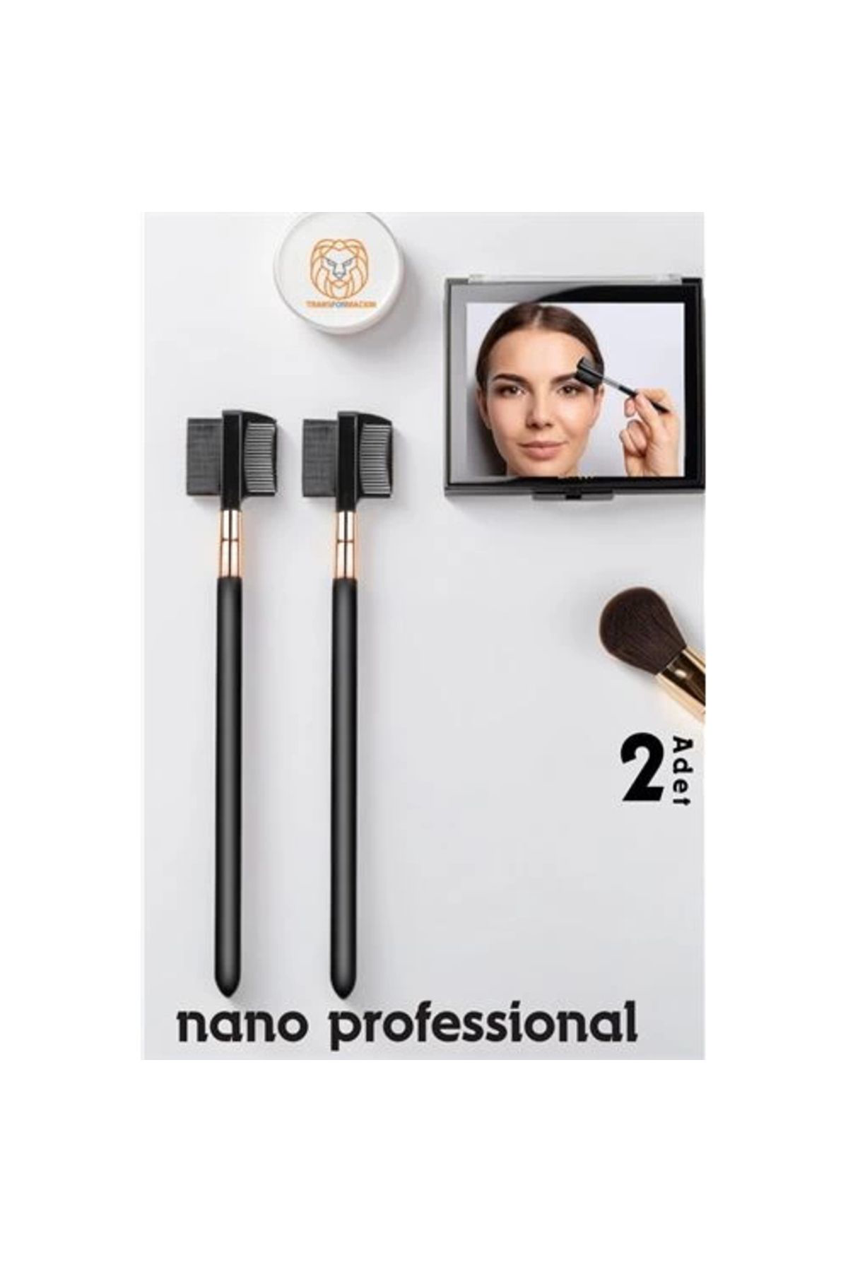 Egatoptan Nano Kaş Firçasi Kirpik Taraği 2 Adet Absolute Professional