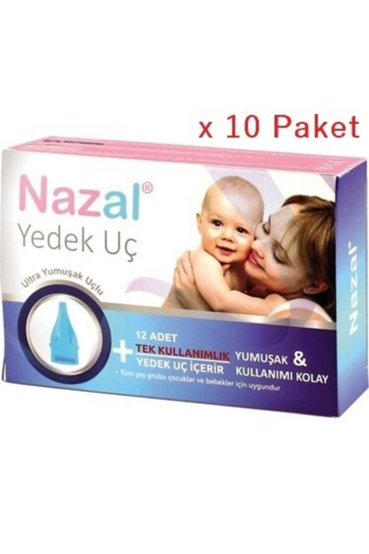 Otribebe Nazal Burun Aspiratörü Yedek Uç 10 Kutu Uyumlu 120 Adet