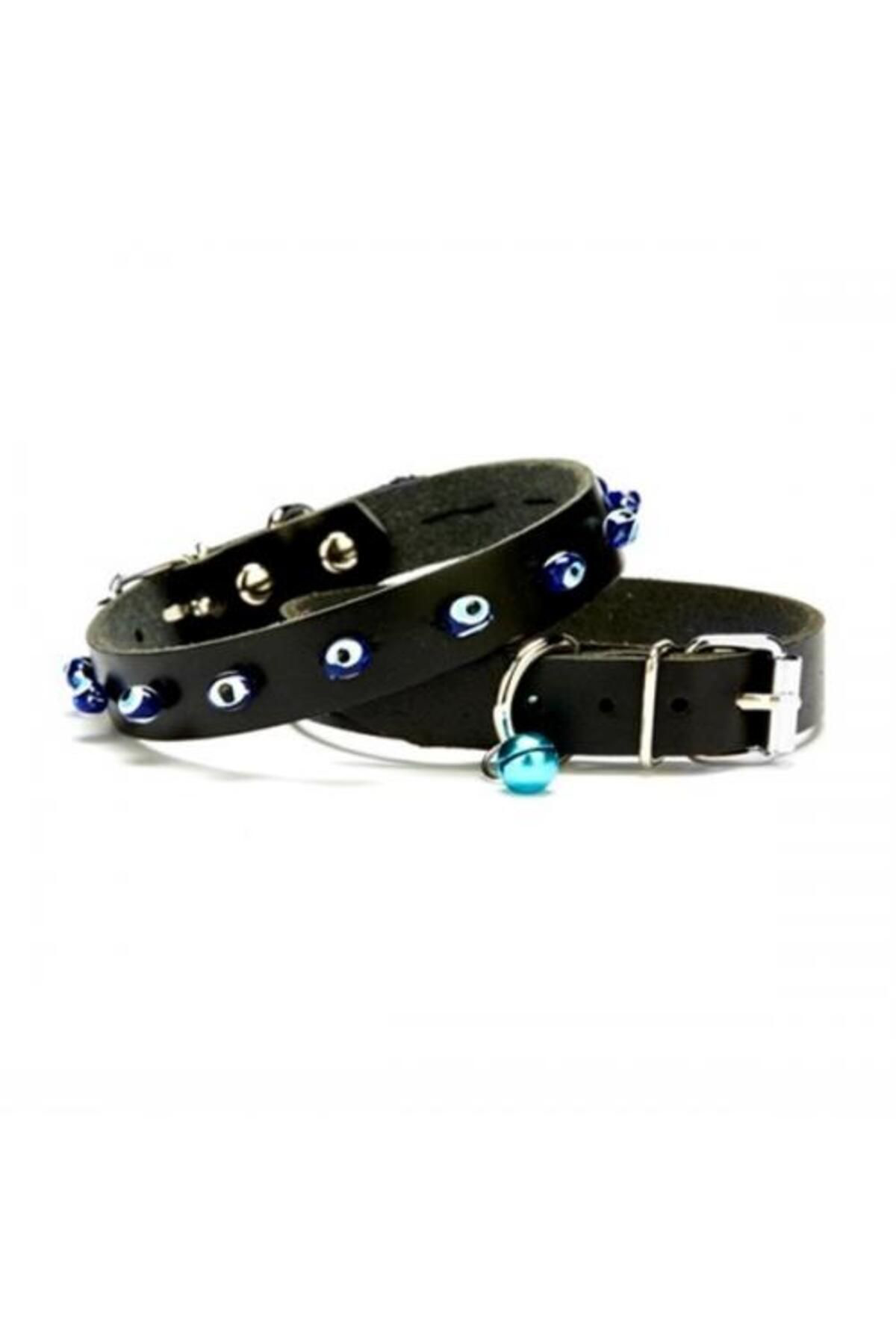 K&A Nazar Boncuklu Kedi Ve Köpek Tasmasi 1X14-18 Cm Siyah Xsmall