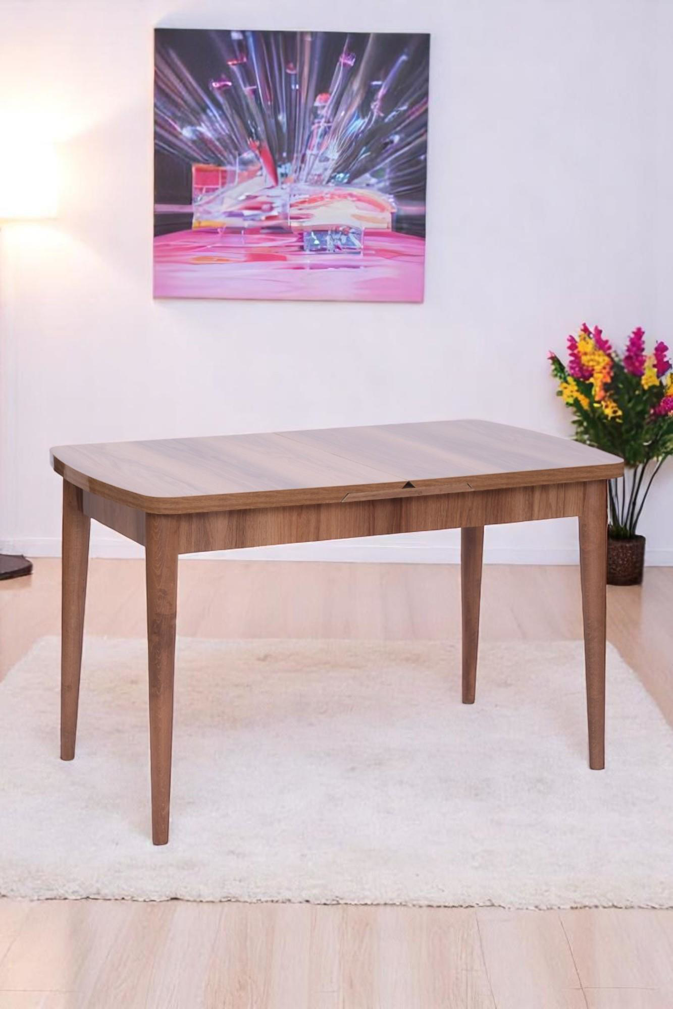 Erezogullari Mobilya Nehir Milano Mdf Lak Panel Açilir Mutfak Masa Takimi 75X130cm