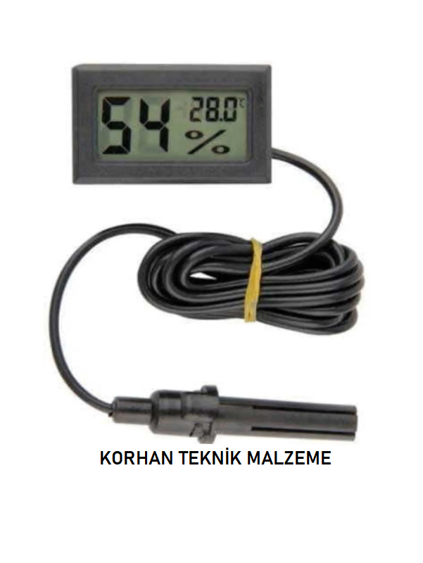 Korhan Teknik Nem Ve Sicaklik Ölçer Termometre 4 Adet
