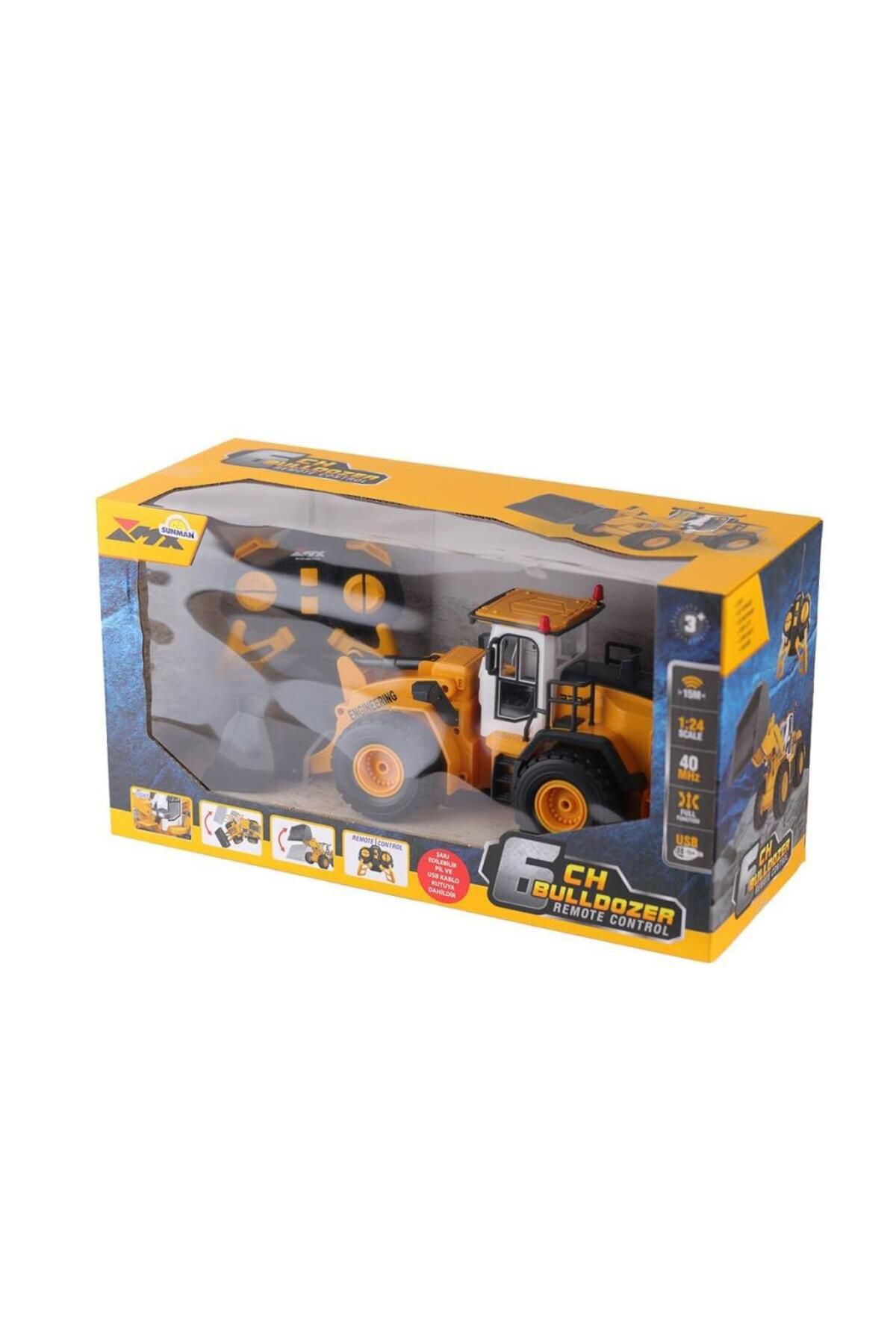 Erzi Nessiworld 5081 Sun-Rst-Rc İş Makinesi 1 24 Buldozer Ff İşikli 6C