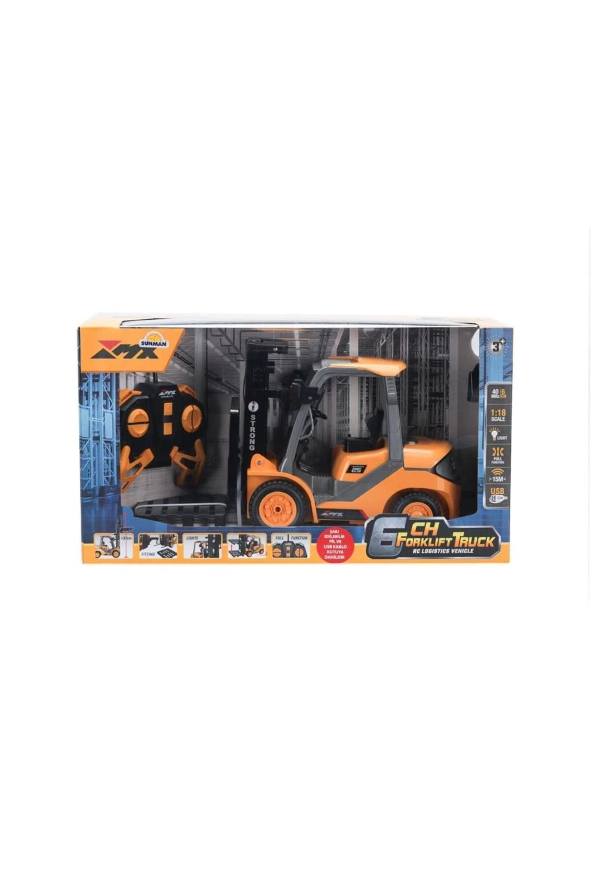 Sunman Nessiworld 5087 Sun-Rst-Rc İş Makinesi 1 18 Forklift Ff İşikli 6C