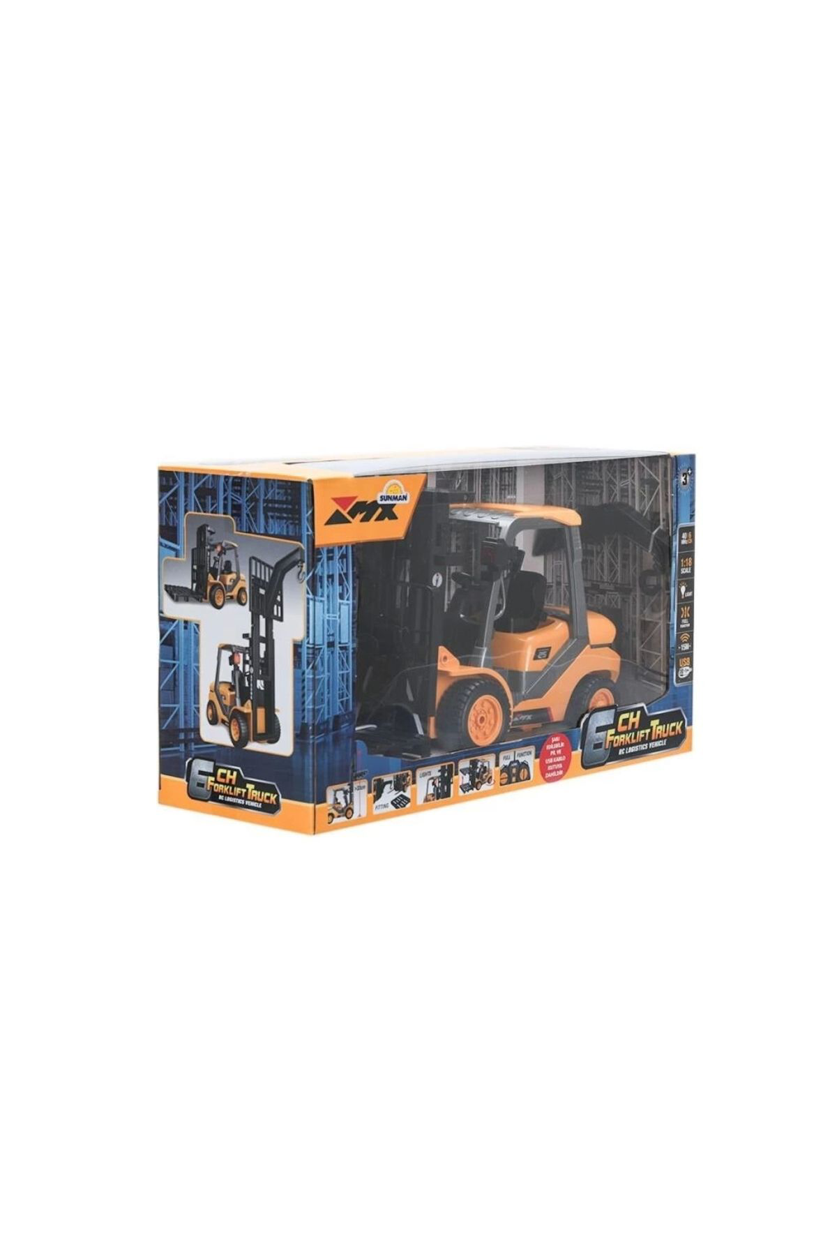 Sunman Nessiworld 5087 Sun-Rst-Rc İş Makinesi 1 18 Forklift Ff İşikli 6C
