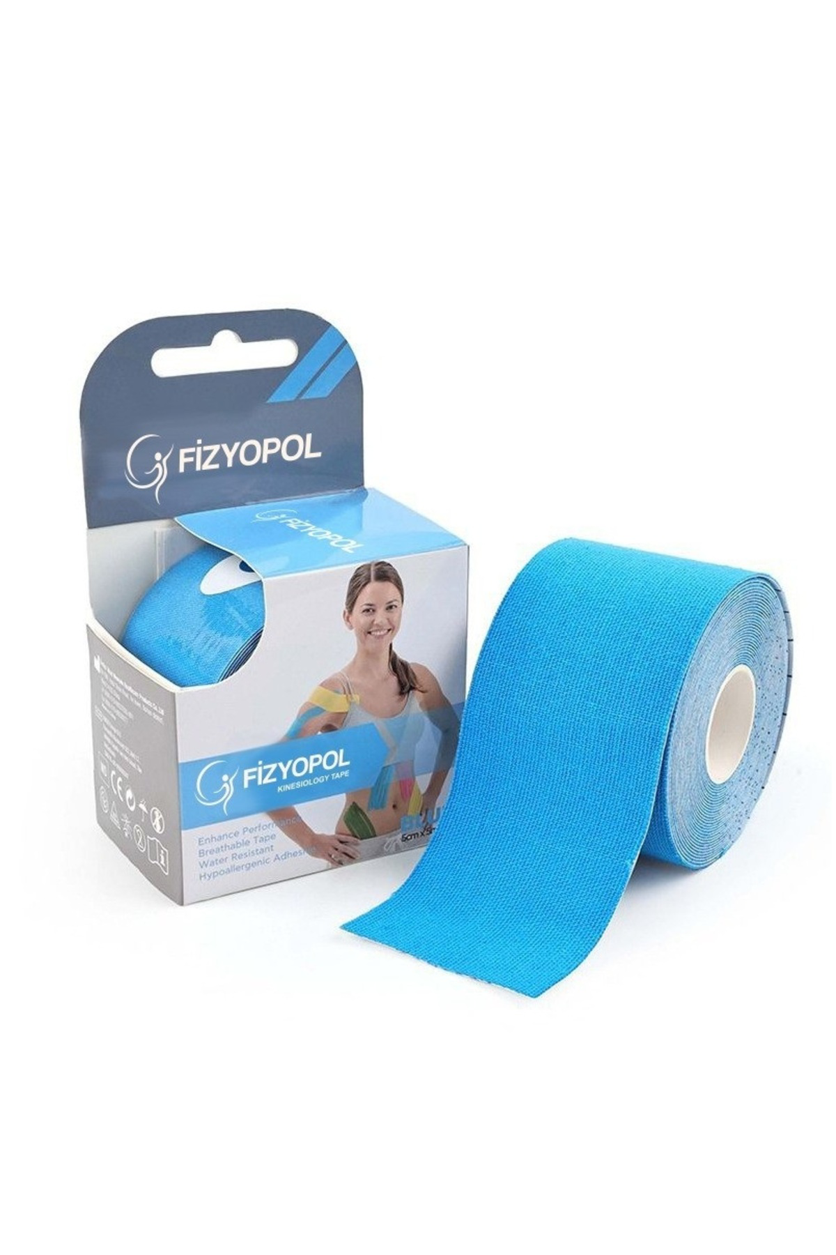 Fizyopol New Product Kinezyo Tape Band 5 Metre X 5 Cm Mavi Renk Kinesio Sp