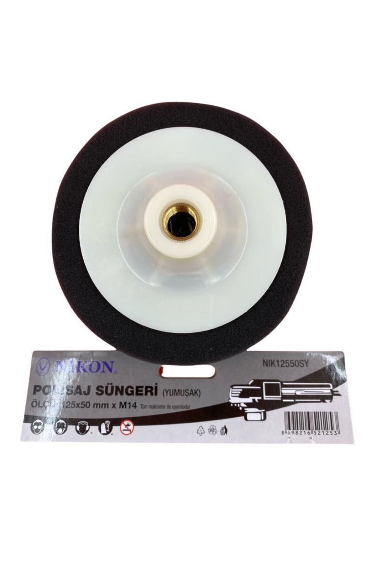 K&A Nikon 12550Sy Polisaj Süngeri 125 Mm Siyah Yumuşak