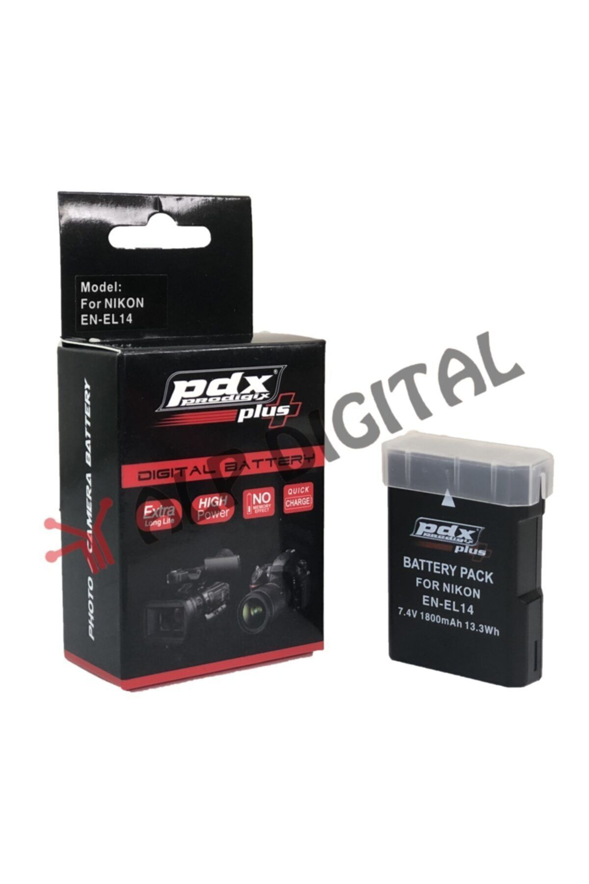 Pdx Nikon En-El14 Batarya Pil - 1800Mah D5200, D5100, D3500