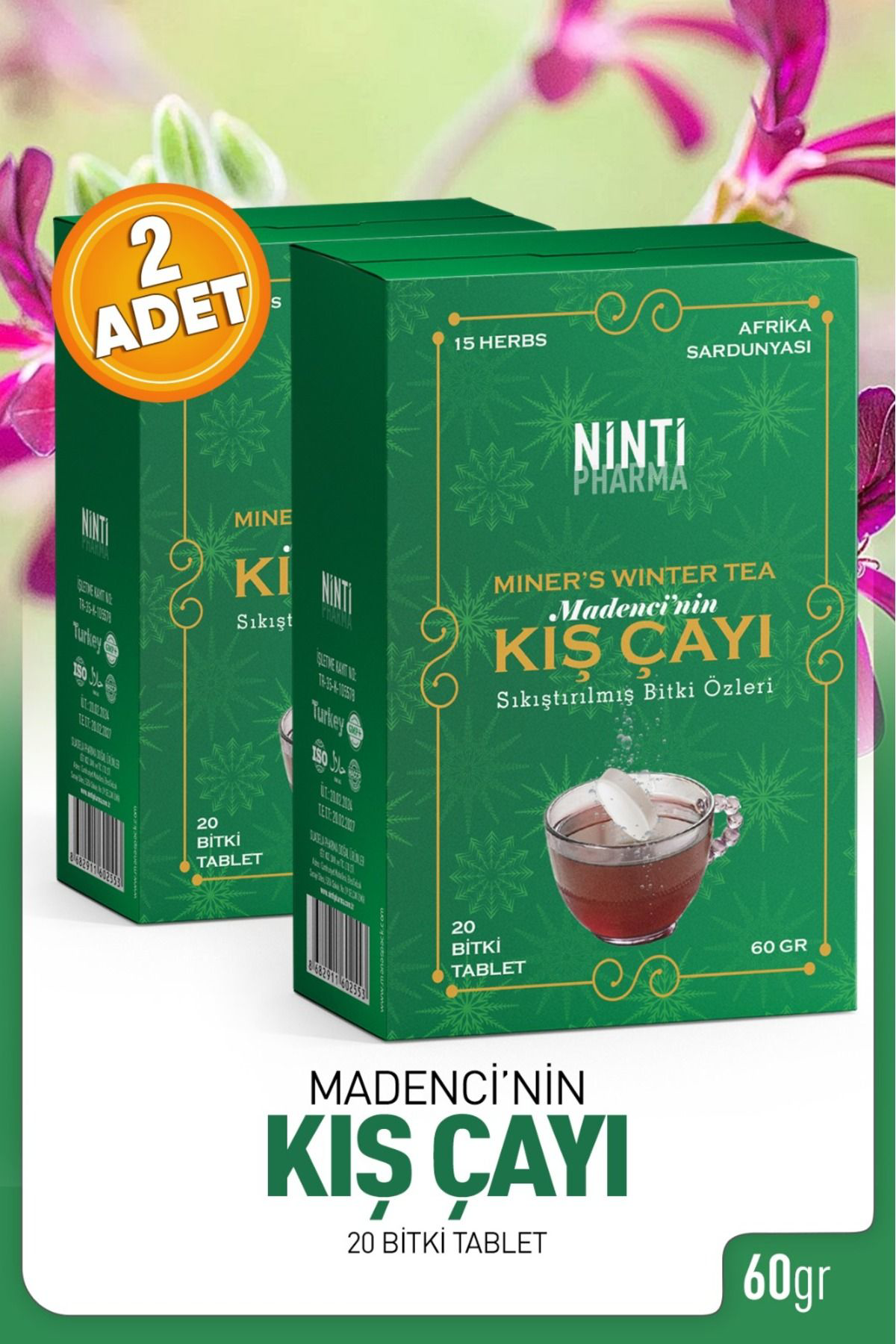 Nintipharma Ninti Pharma Madenci Kiş Çayi 120 Gr 40 Şaset