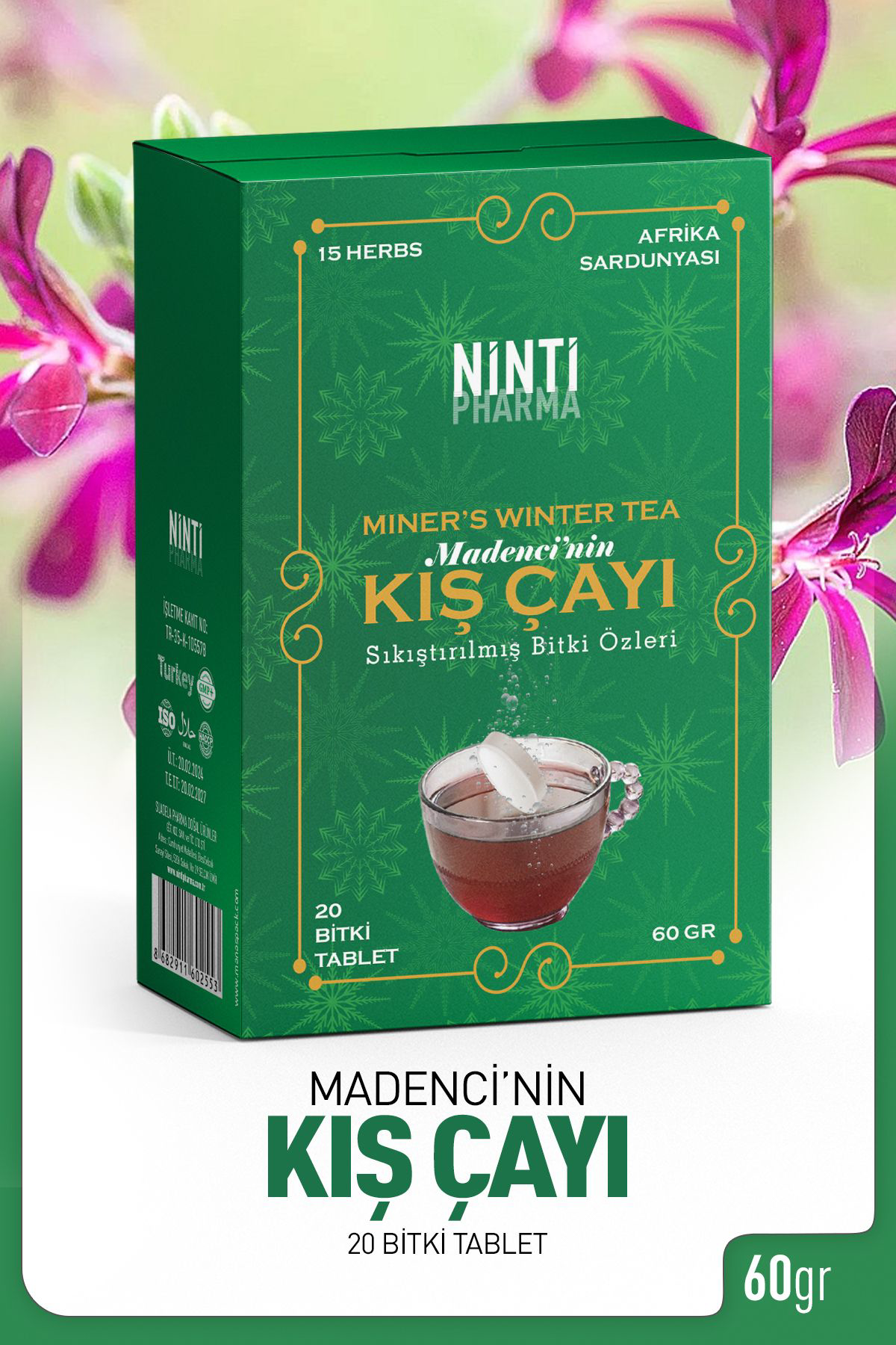 Nintipharma Ninti Pharma Madenci Kiş Çayi 60 Gr 20 Şaset