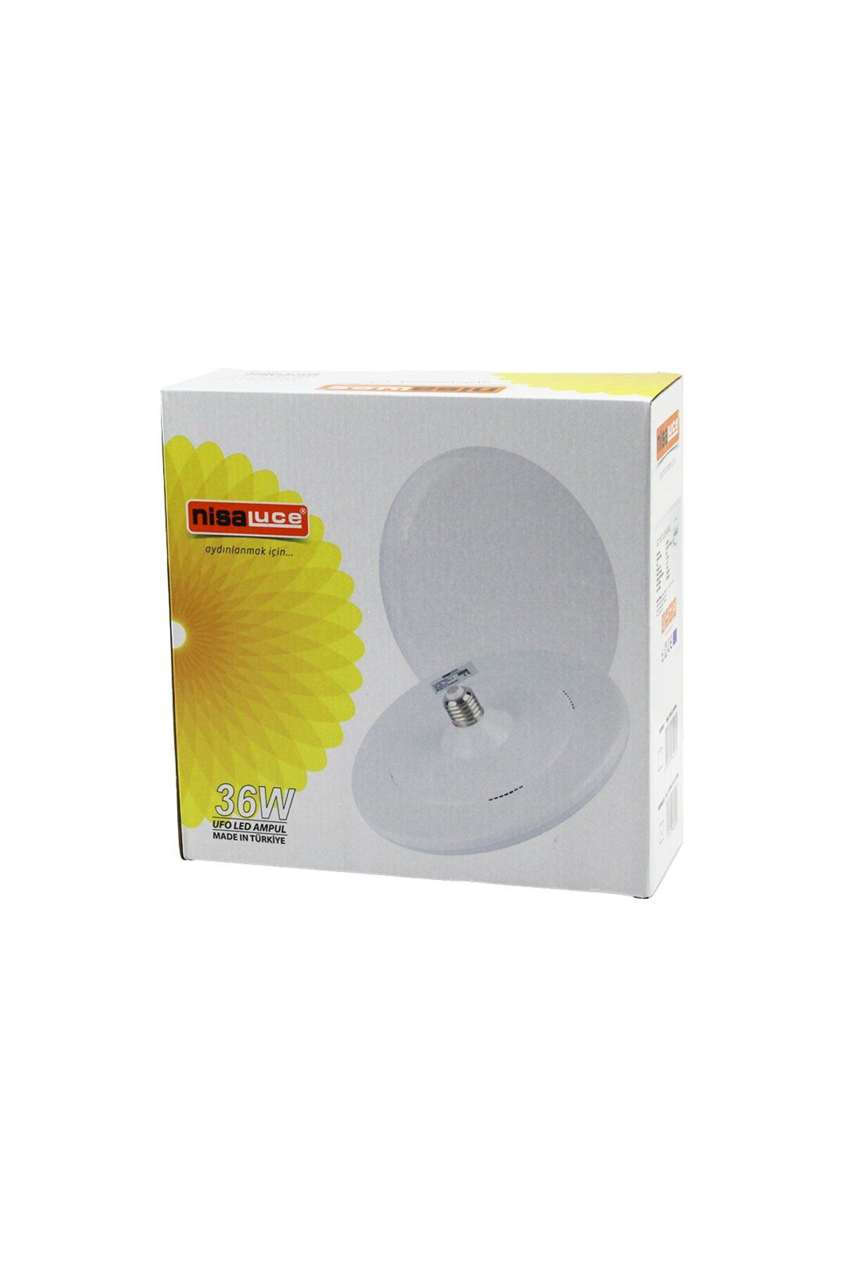 Ok Aksesuar Nisaluce Eamp-063/Kb 36W E27 Ufo Tipi Led Lamba Ampul Kristal Des