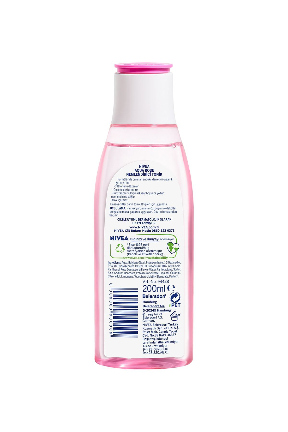 Nivea  Aqua Rose Nemlendirici Tonik Tüm Cilt 200Ml