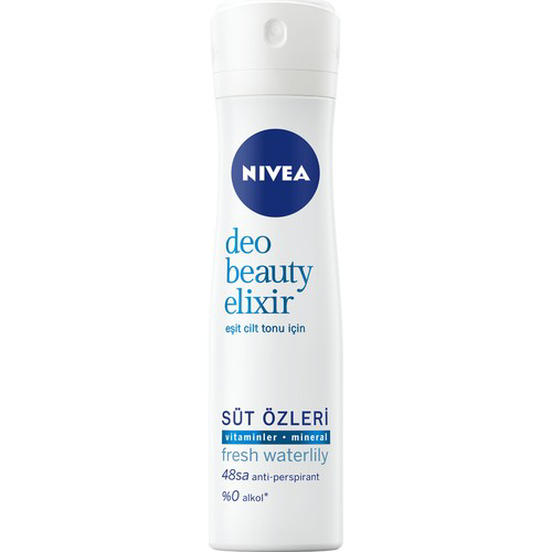 Nivea Kadın Sprey Deodorant Beauty Elixir Fresh Waterlily 48 Saat