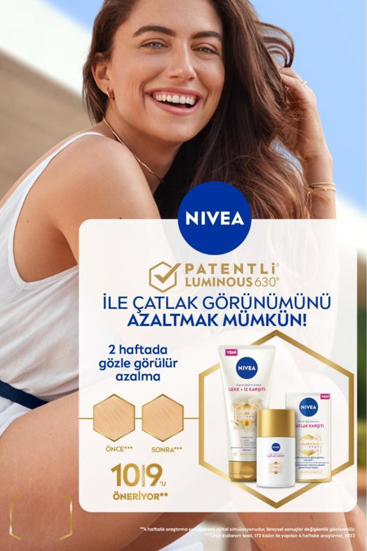 Nivea  Luminous630 Leke Ve İz Karşiti Vücut Bakim Kremi 200Ml, Çat