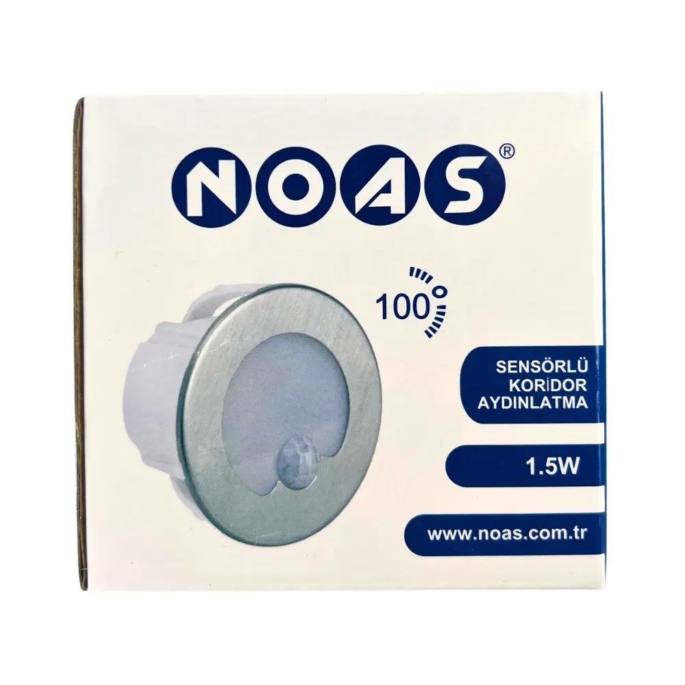 Noas  Sensörlü Koridor Armatür Yuvarlak Beyaz İşik
