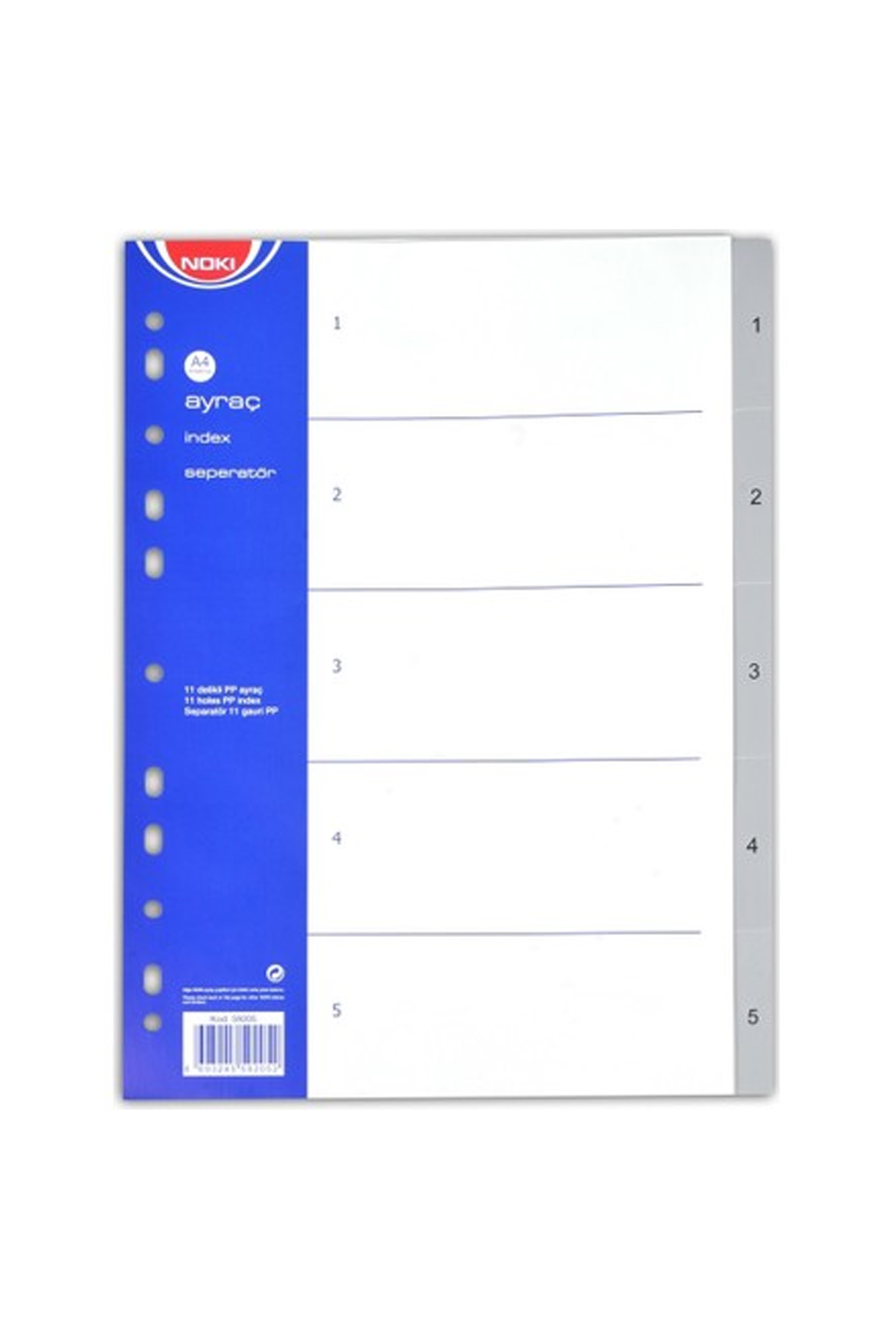 Just Cheap Store Noki Ayraç Pp 1-5 Rakam