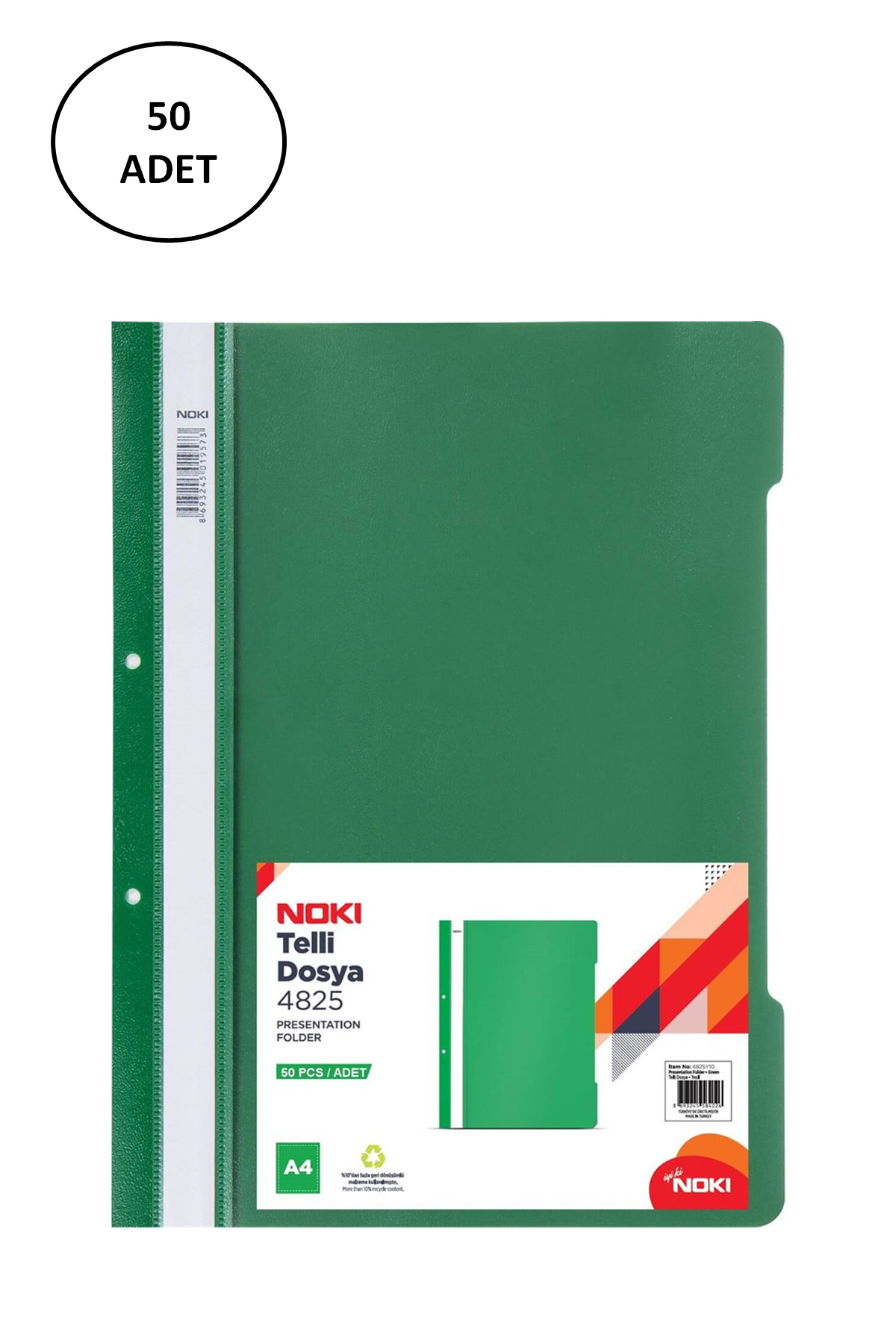 Just Cheap Store Noki Eco Telli Dosya Yeşil 50 Li