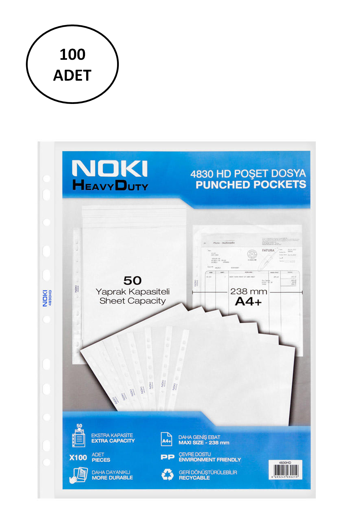 Just Cheap Store Noki Hd Poşet Dosya 100 Adet
