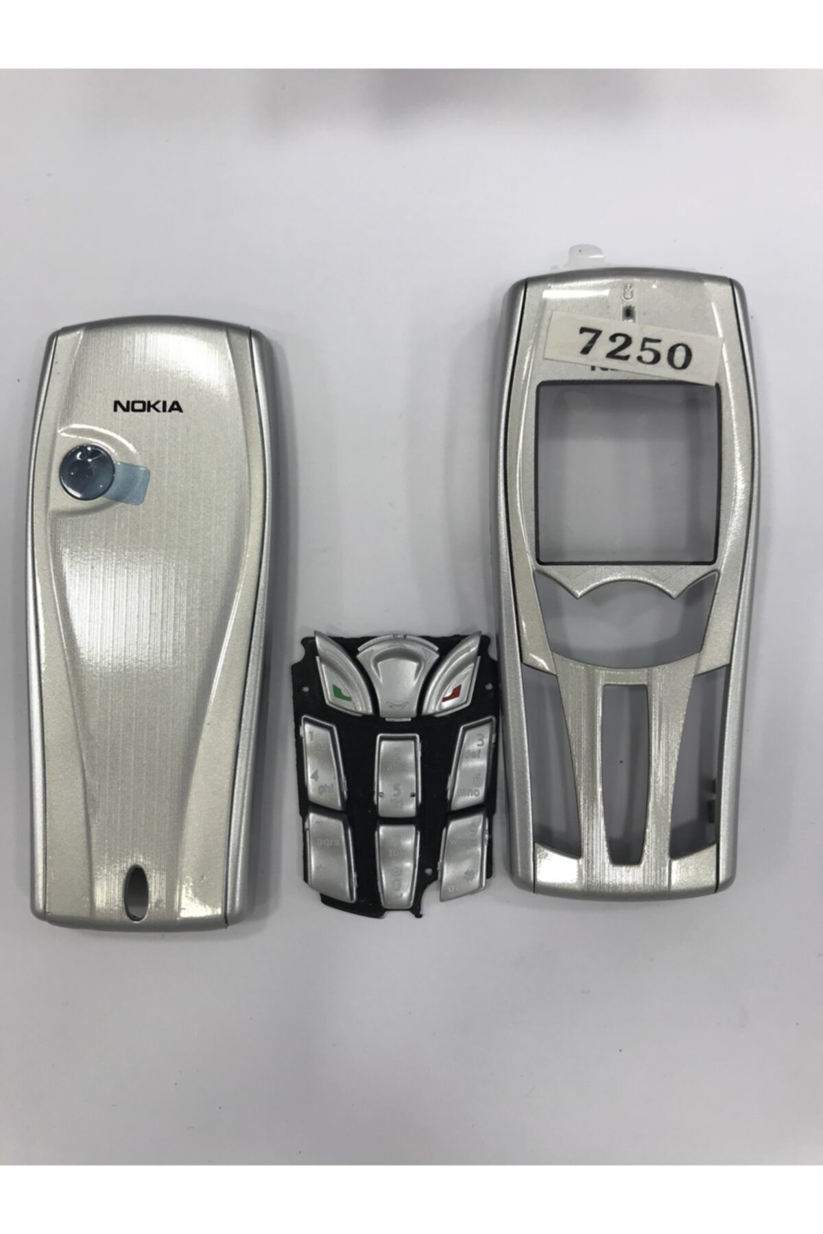 Safa Nokia 7250 Ön Arka Kapak Ve Tuş Takimi-Gri Açikk