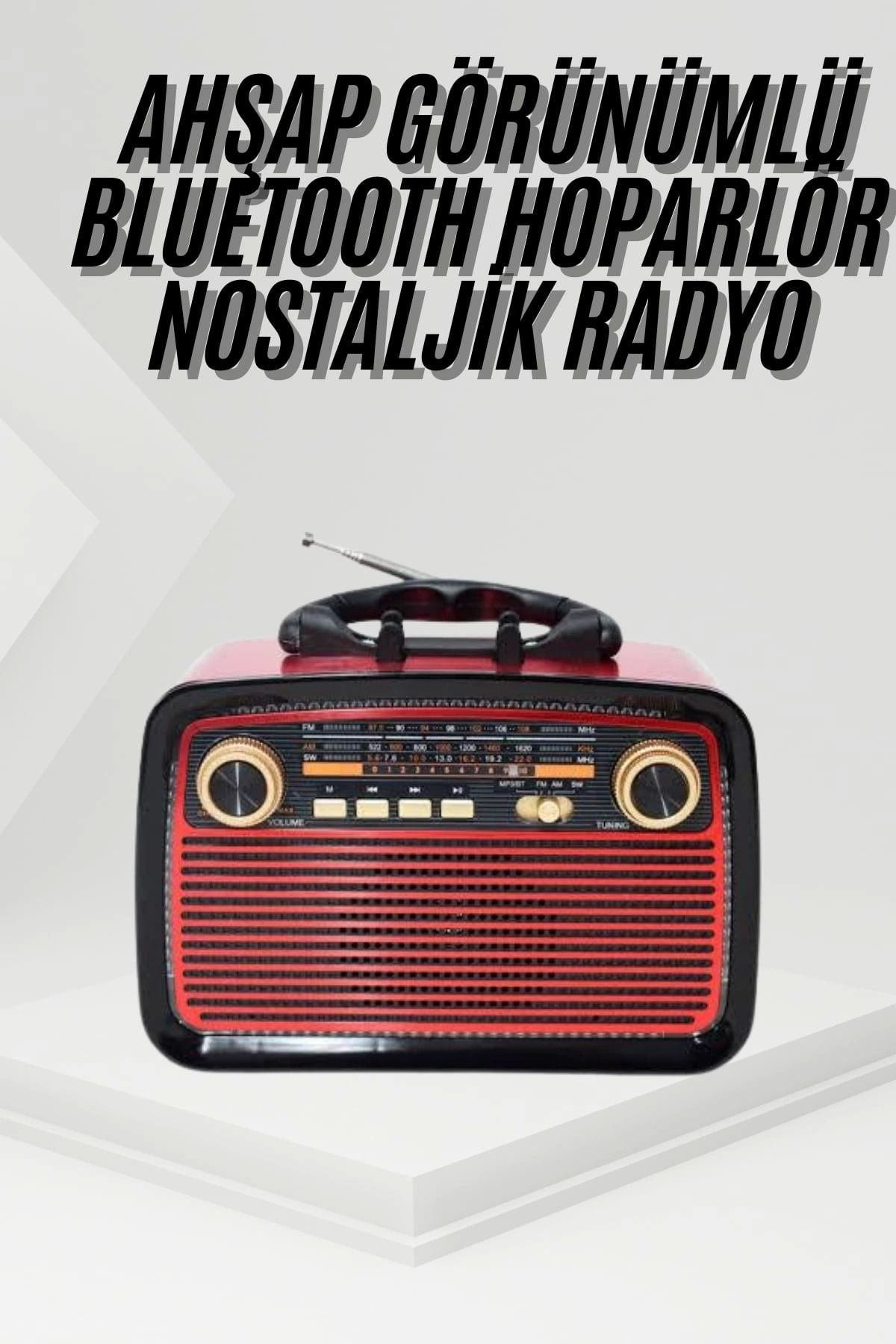 Pamiravm Nostalji Radyo Bluetooth Hoparlör Usb-Sd Kart Giriş Led Fener İşi
