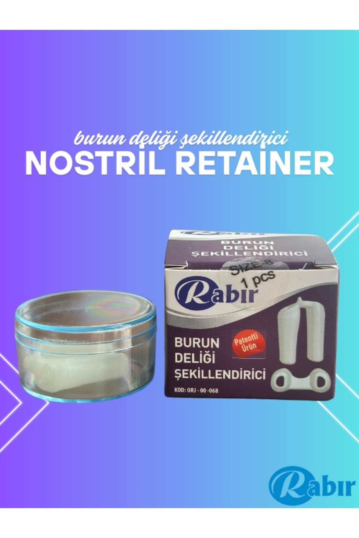 Rabir Nostril Retainer No 8 Burun Deliği Şekillendirici
