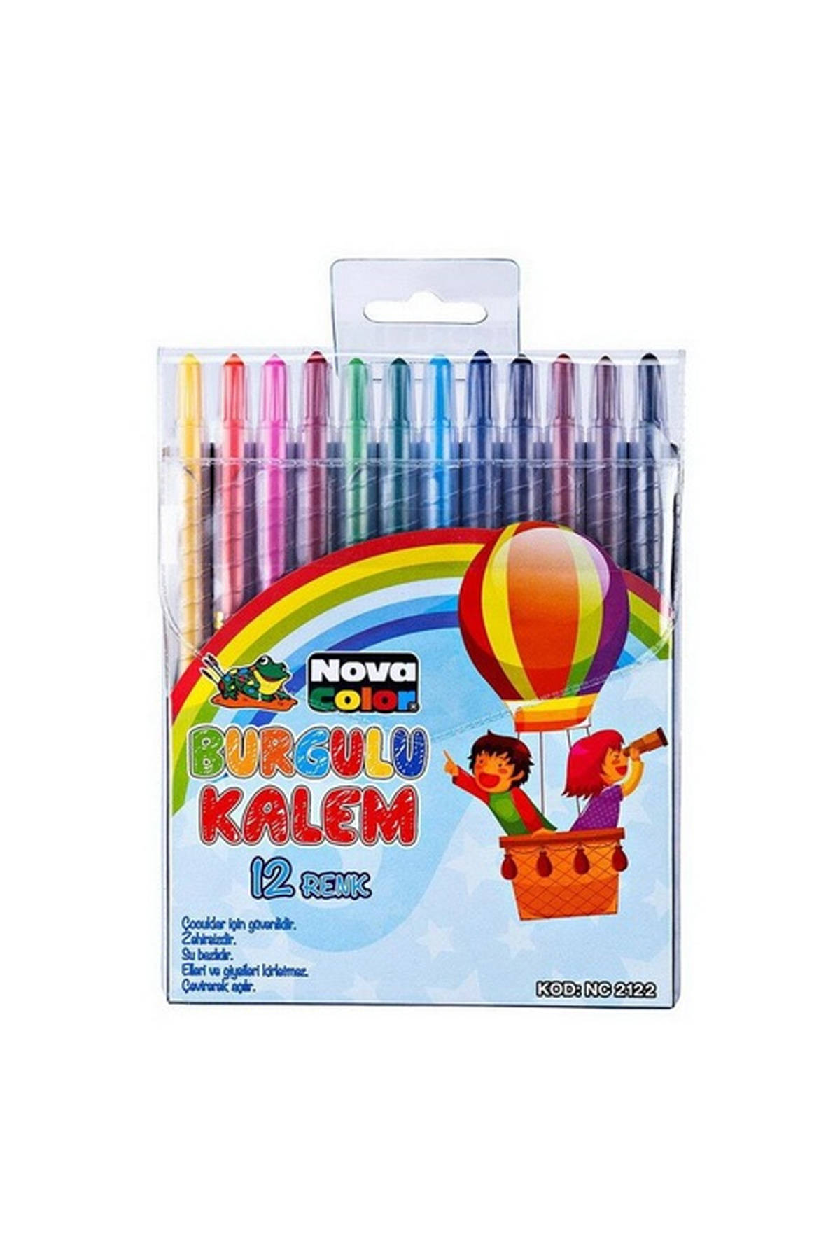 Just Cheap Store Nova Color 12 Li Çevirmeli Mum Boya Nc-2122