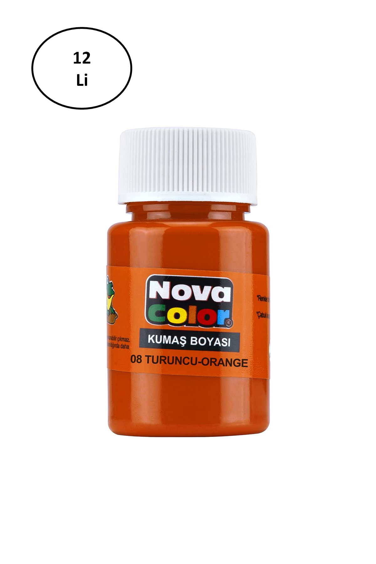 Just Cheap Store Nova Color Kumaş Boyasi Şişe 30 Ml Turuncu 12 Li