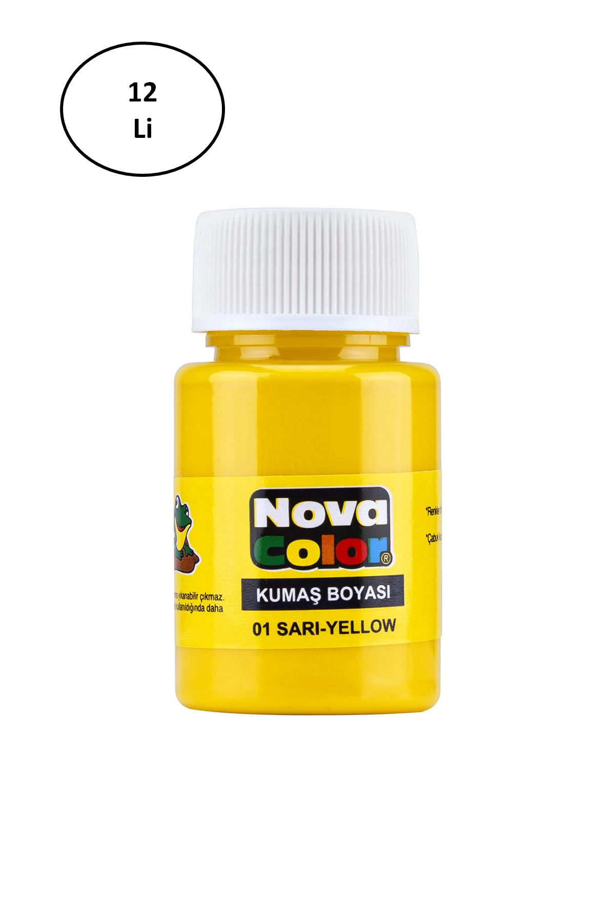 Just Cheap Store Nova Color Kumaş Boyasi Şişe 30 Ml Sari 12 Li
