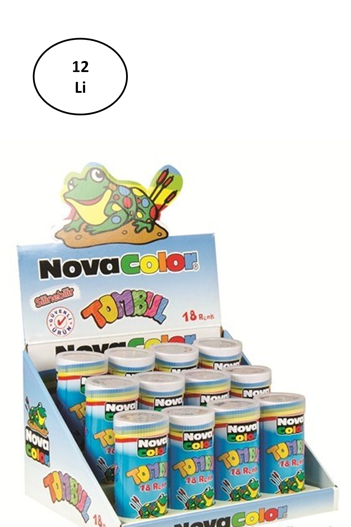 Just Cheap Store Nova Color Tombul Mum Pastel Boya 18 Adet 12'Li