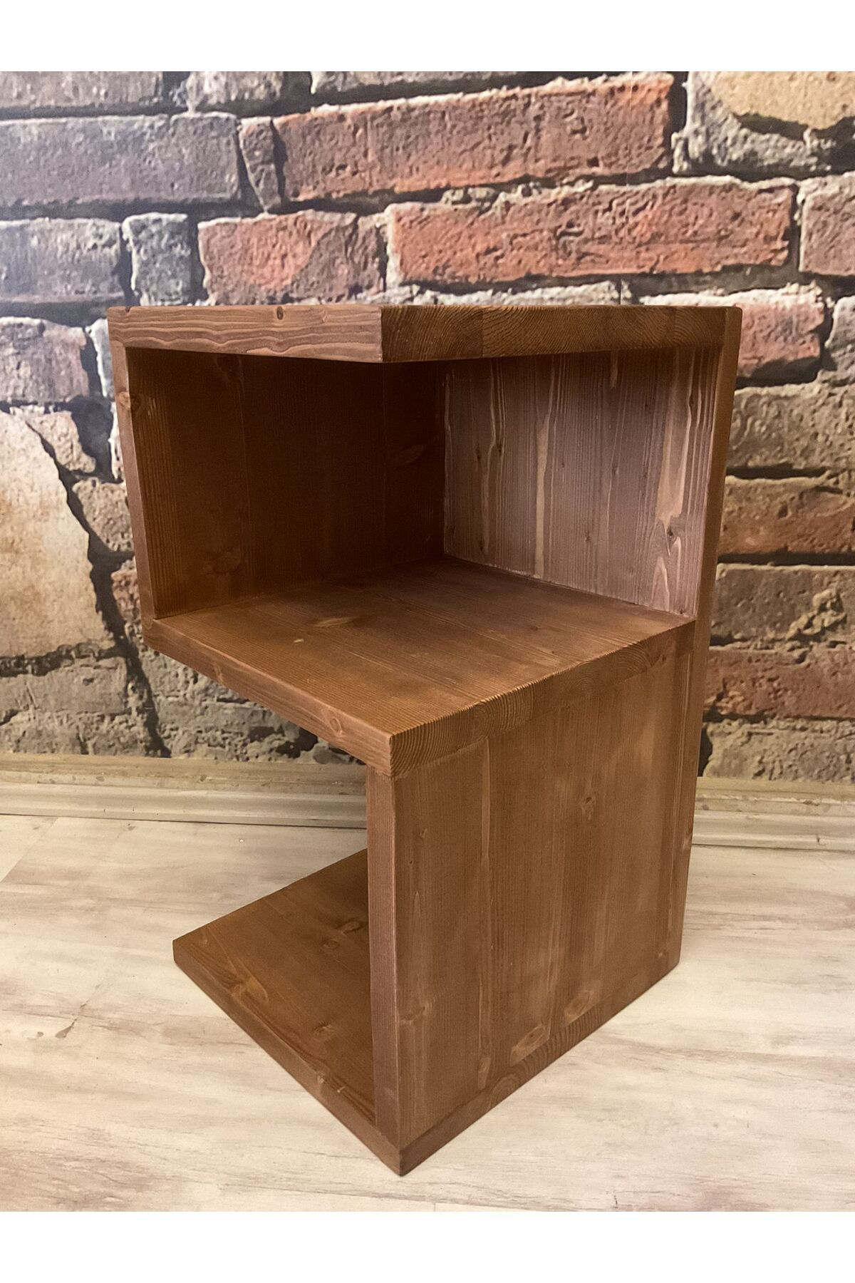Ntcollection Ntconcept Ahşap Masif Yan Sehpa Kitaplik