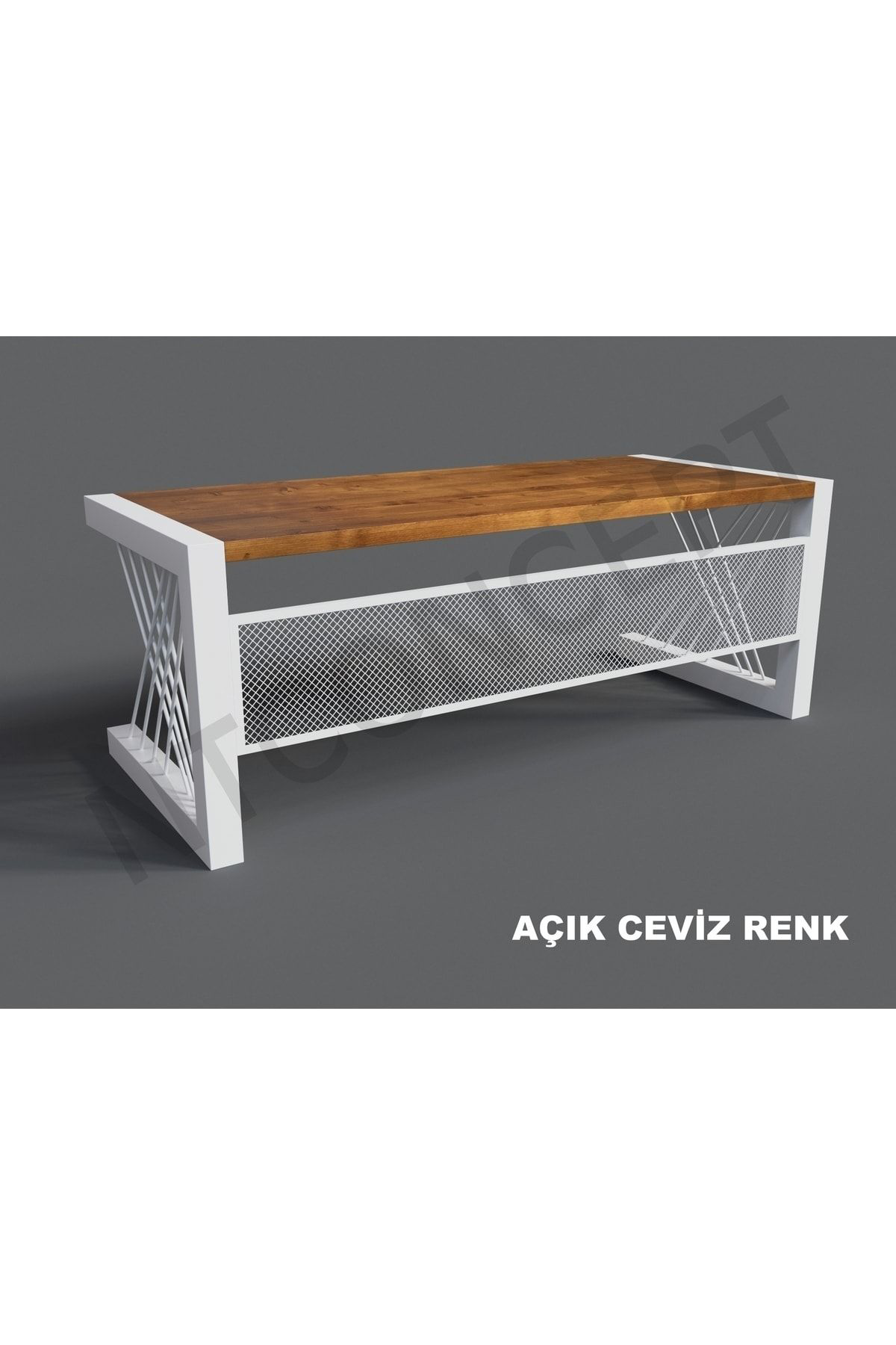 Nt Concept Ntconcept Alfa Açik Ceviz Renk Doğal Ahşap Ofis Ve Çalişma Masasi