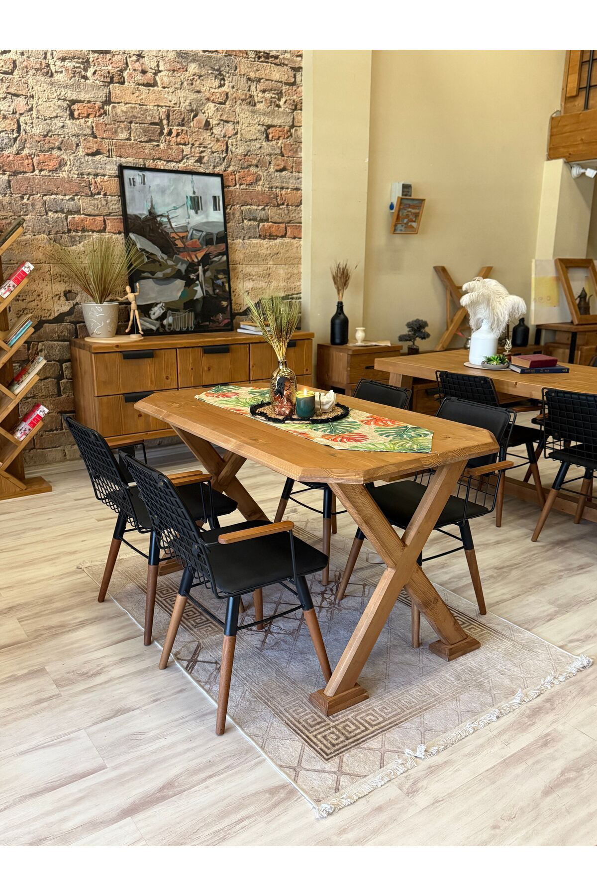 Nt Concept Ntconcept Arden Doğal Ahşap Sandalyeli Masa Takimi(85Cm-150Cm Mas