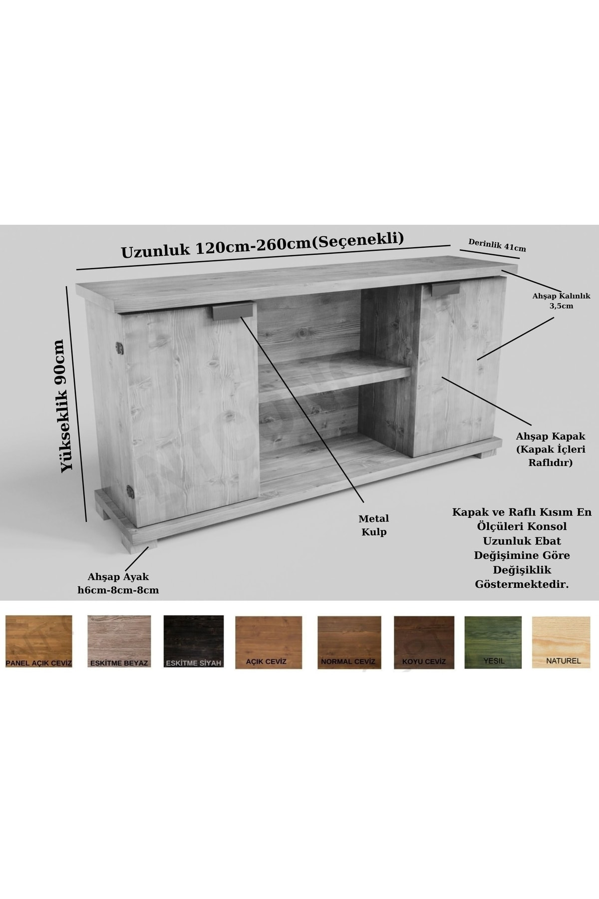 Nt Concept Ntconcept Arwen Masif Ahşap Konsol(200Cm)