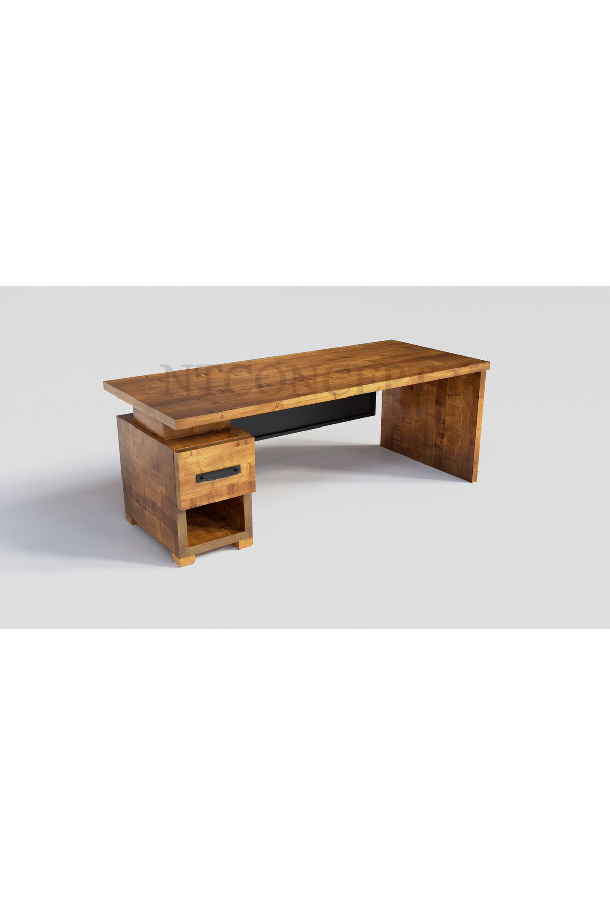 Nt Concept Ntconcept Doğal Ahşap Açik Ceviz Renk Masa(Boy140cm-En75cm-H76cm)