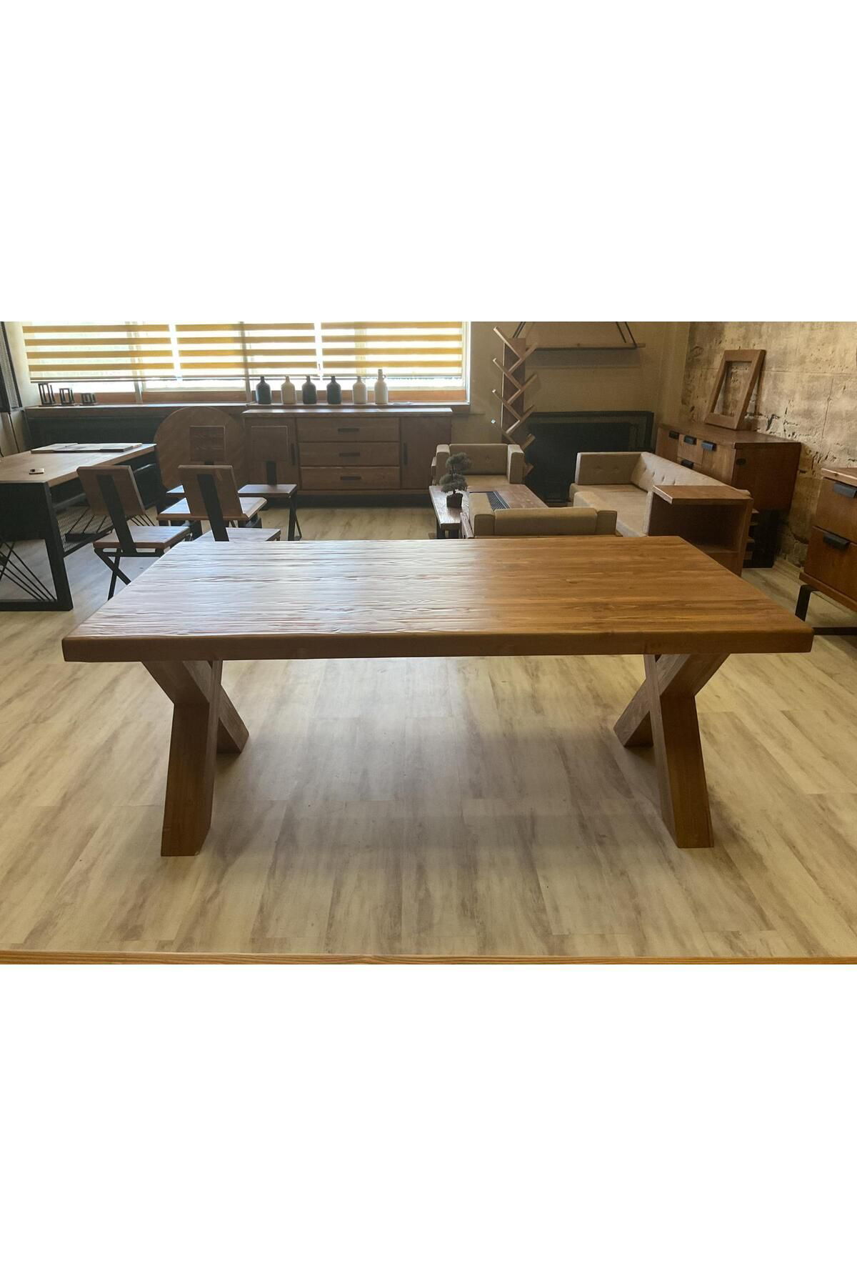 Ntcollection Ntconcept Doğal Ahşap Masif Toscana Yemek Masasi (100X240cm)