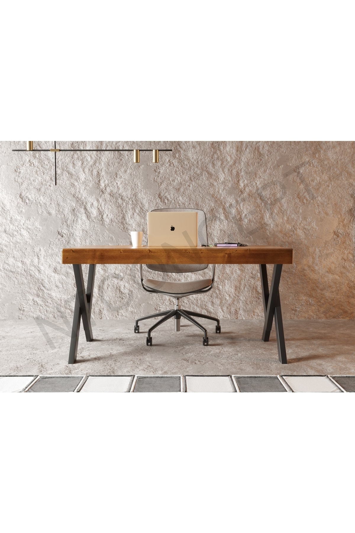 Nt Concept Ntconcept Lidya Masif Ağaç Ofis Ve Çalişma Masasi(75Cm-200Cm)