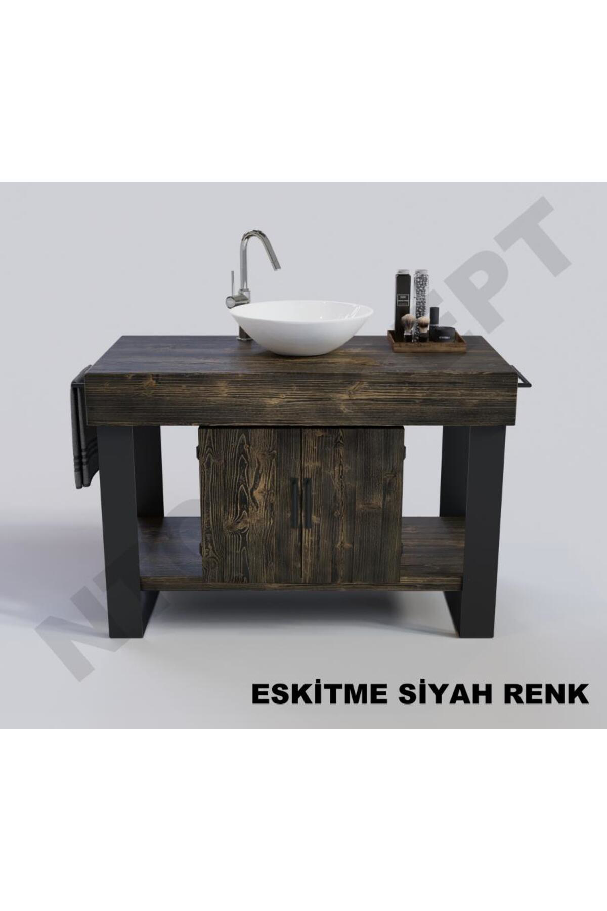 Nt Concept Ntconcept Miha Masif Ağaç Banyo Dolabi - 120Cm