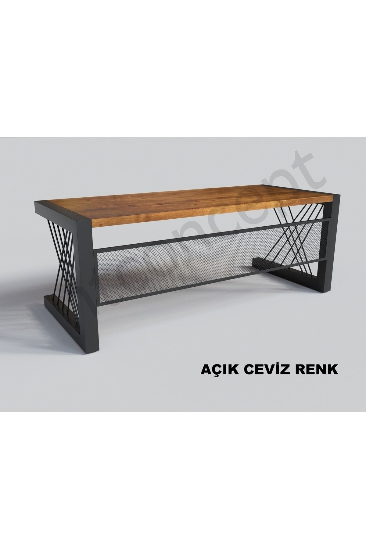 Nt Concept Ntconcept Onix Açik Ceviz Renk Doğal Ahşap Ofis Ve Çalişma Masasi
