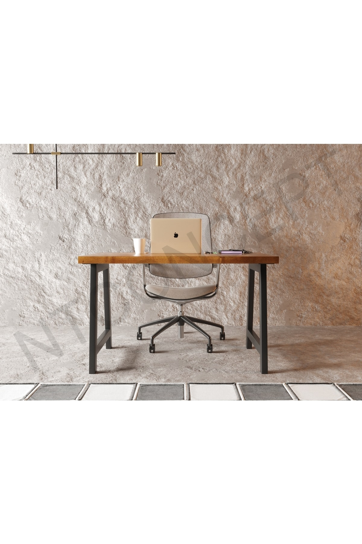 Nt Concept Ntconcept Tuale Masif Ağaç Ofis Ve Çalişma Masasi 75 Cm-120 Cm